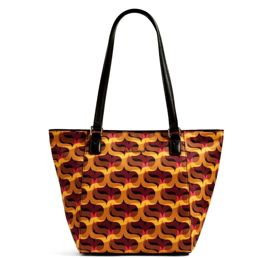 Vera Bradley Modern Lights Nylon and Leather Large Tote Bag